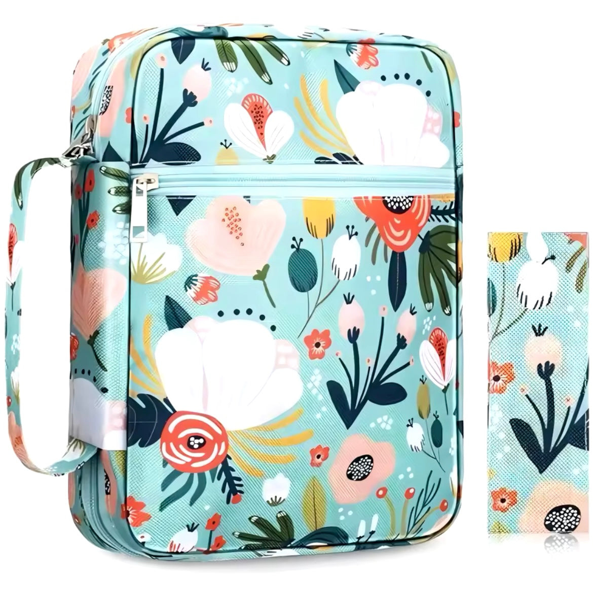 Teal Floral Bible Cover