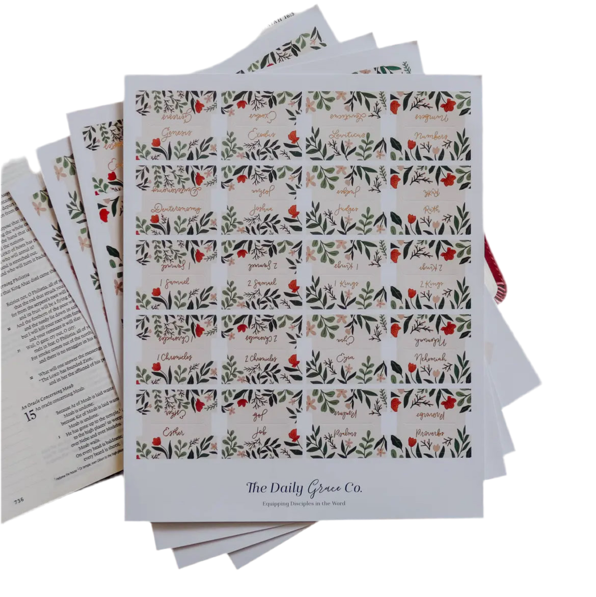 Rust Floral Bible Tabs