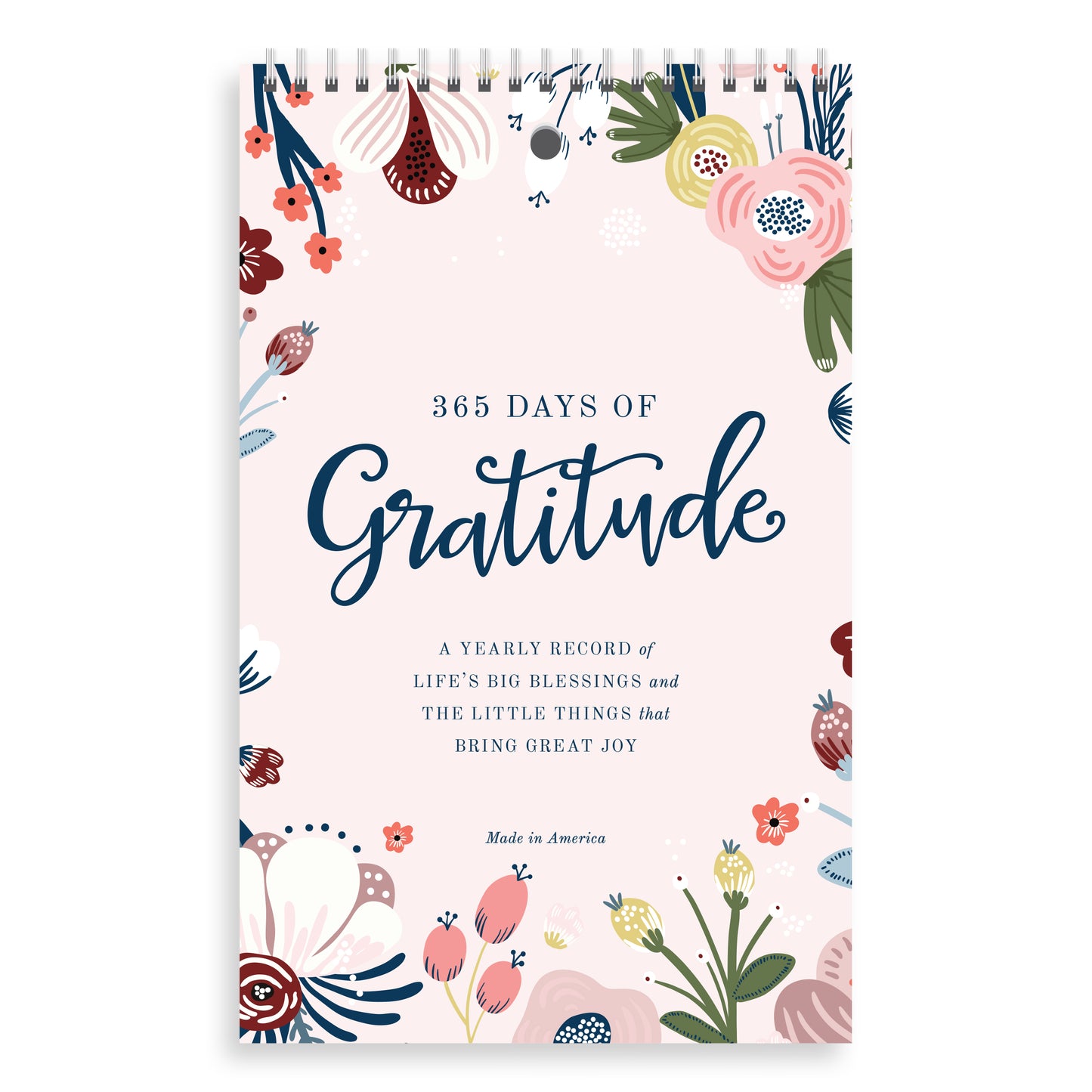 Yearly Gratitude Journal , Blush Floral