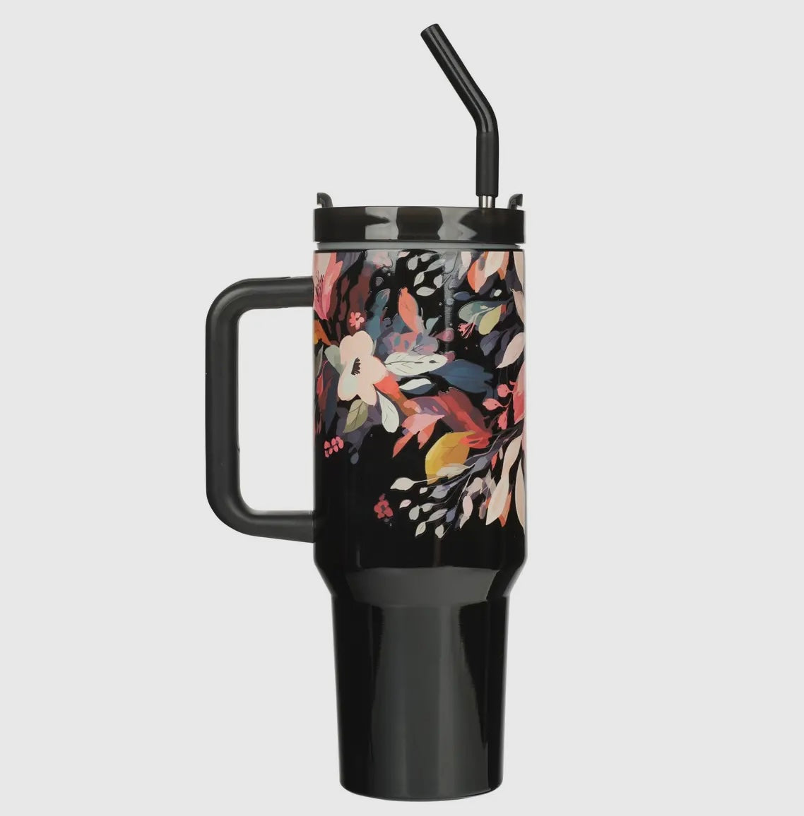 Black Floral Tumbler, Jeremiah 29:11