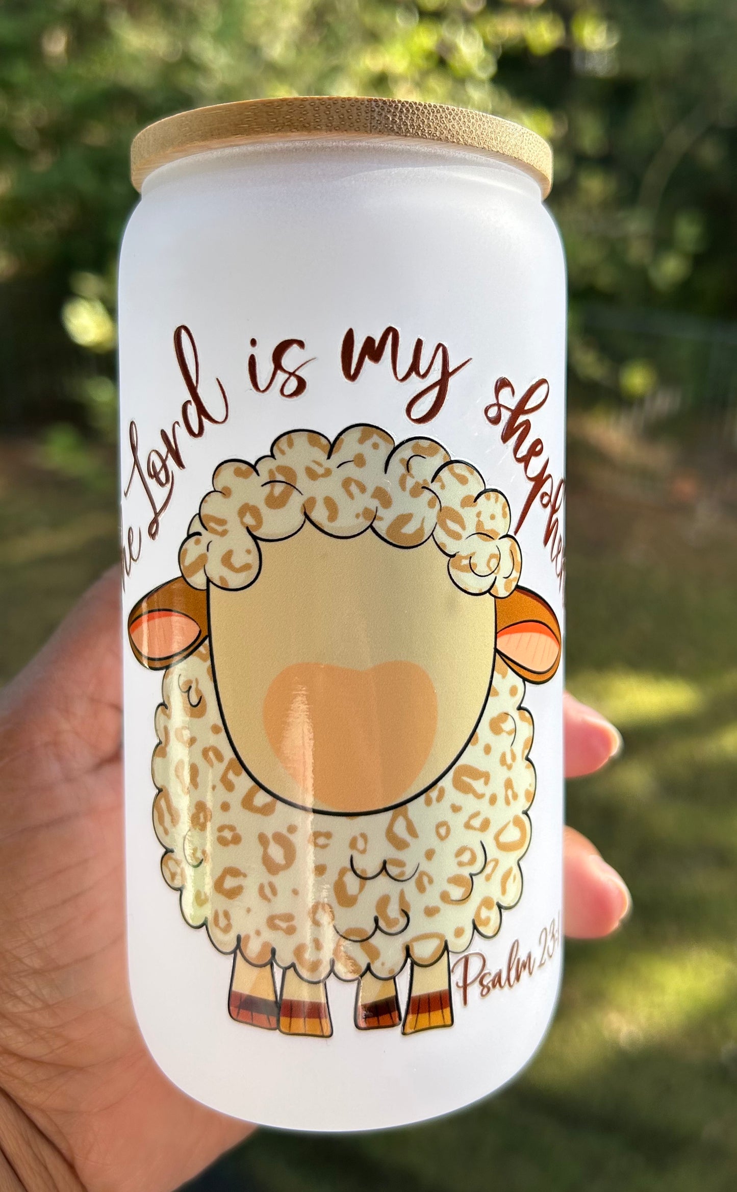"The Lord Is My Shepherd Psalms 23:1" Frosted Tumbler