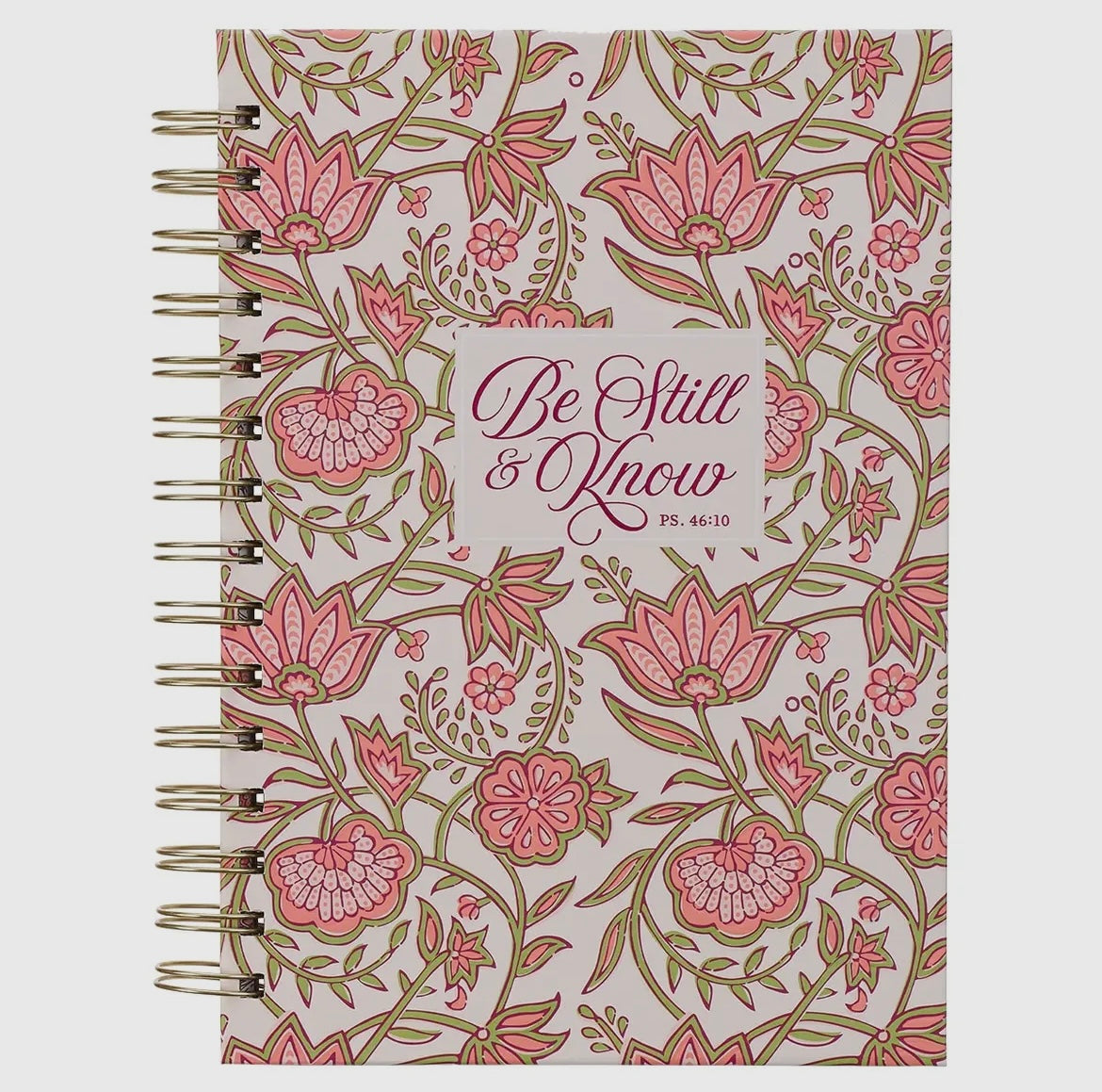 Pink Spring Floral Journal Psalms 46:10