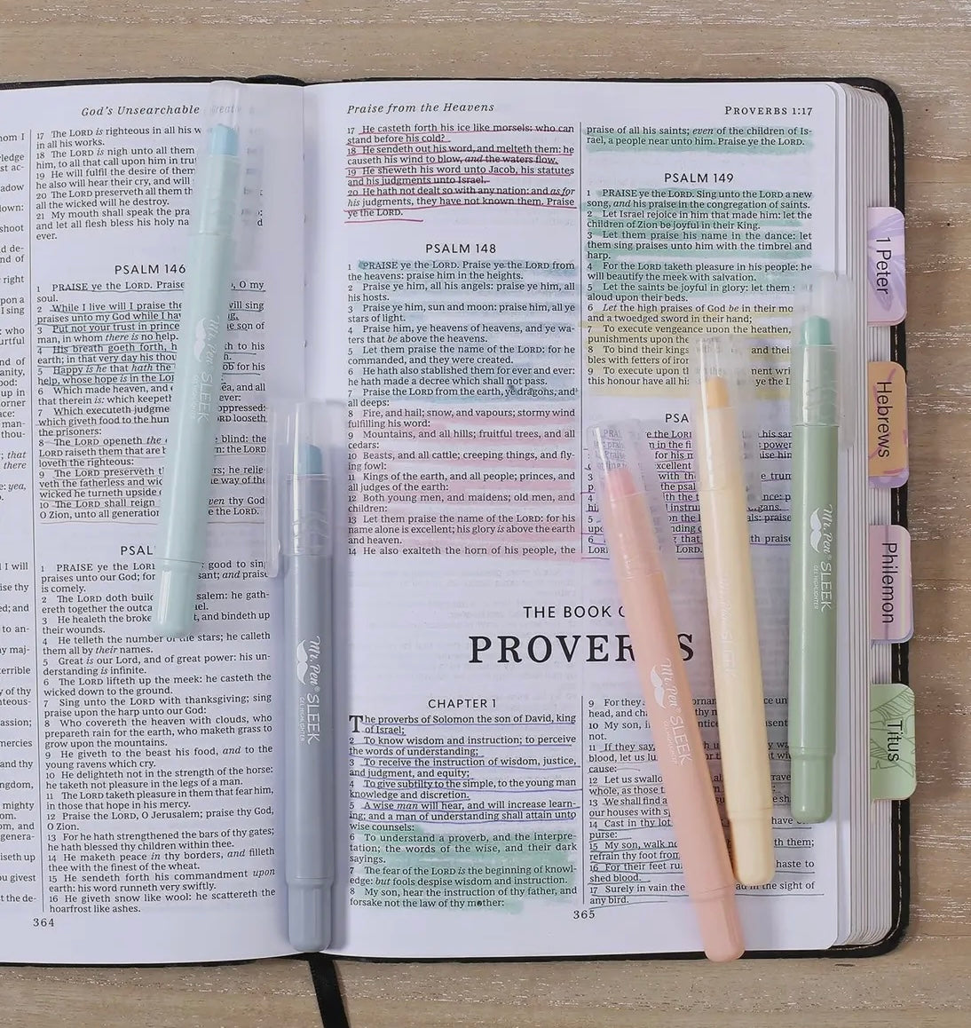 Mr. Pen No Bleed Bible Highlighters & Pens Set