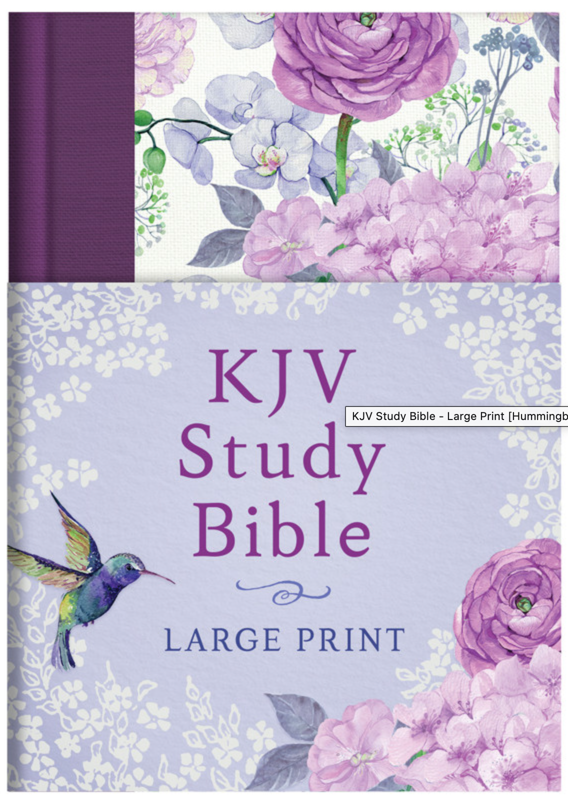 KJV Study Bible, Large Print, Hummingbird Lilacs