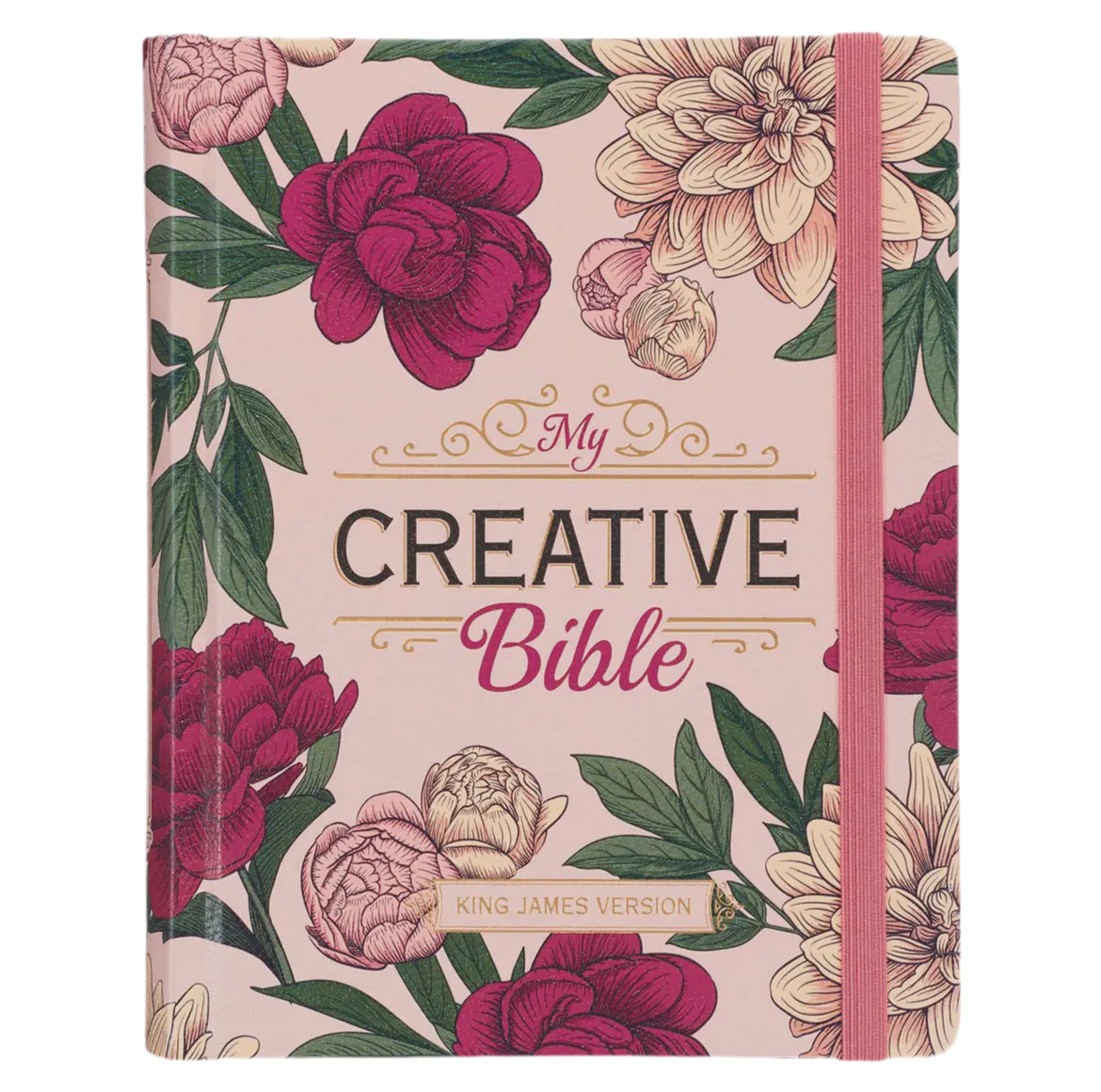 KJV My Creative Bible Hardcover, Pink Floral Print