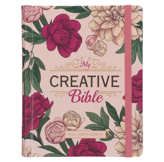 KJV My Creative Bible Hardcover, Pink Floral Print