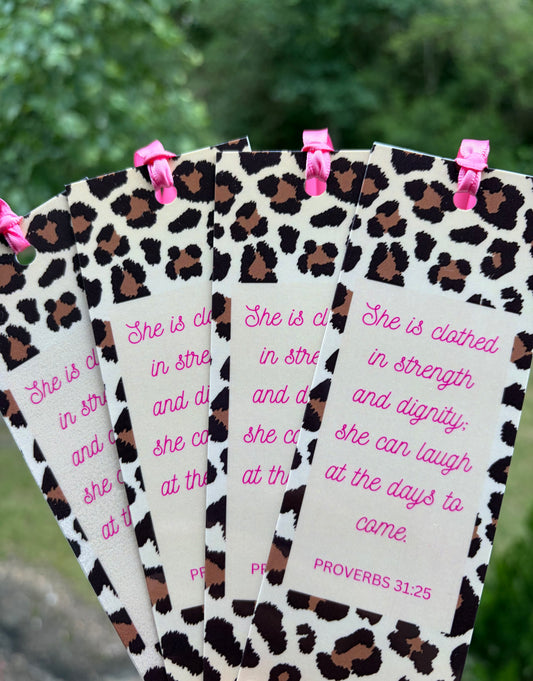 Inspirational Bookmark | Proverbs 31:25