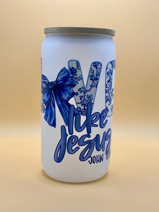 "Love Like Jesus" Glass Tumbler