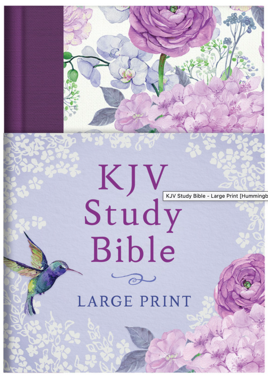 KJV Study Bible, Large Print, Hummingbird Lilacs