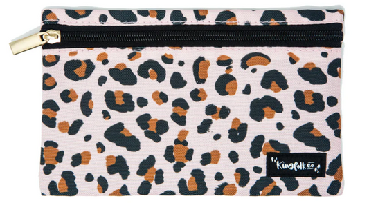 Cheetah Pencil + Pen + Highlighter Pouch
